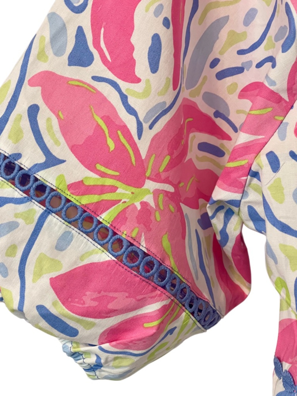 Palmer Dress Hibiscus Harmony White Mary Square Sz M Coastal Vacation NWT - Picture 6 of 12